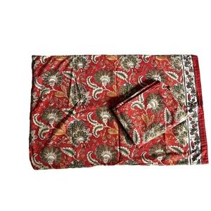 Natural Habitat Pillow Cases Orange Green Bohemian Print Cotton